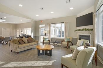 Large clubhouse with ample sitting and television